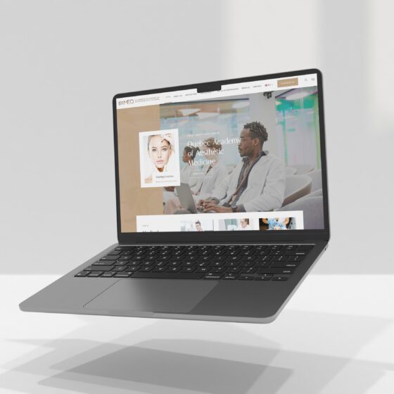 AMEQ Academy website showing improved search rankings and increased organic traffic through iWEBAPP content optimization