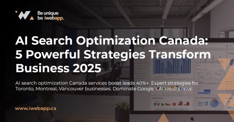 AI search optimization dashboard showing Canadian business rankings in Google SGE results