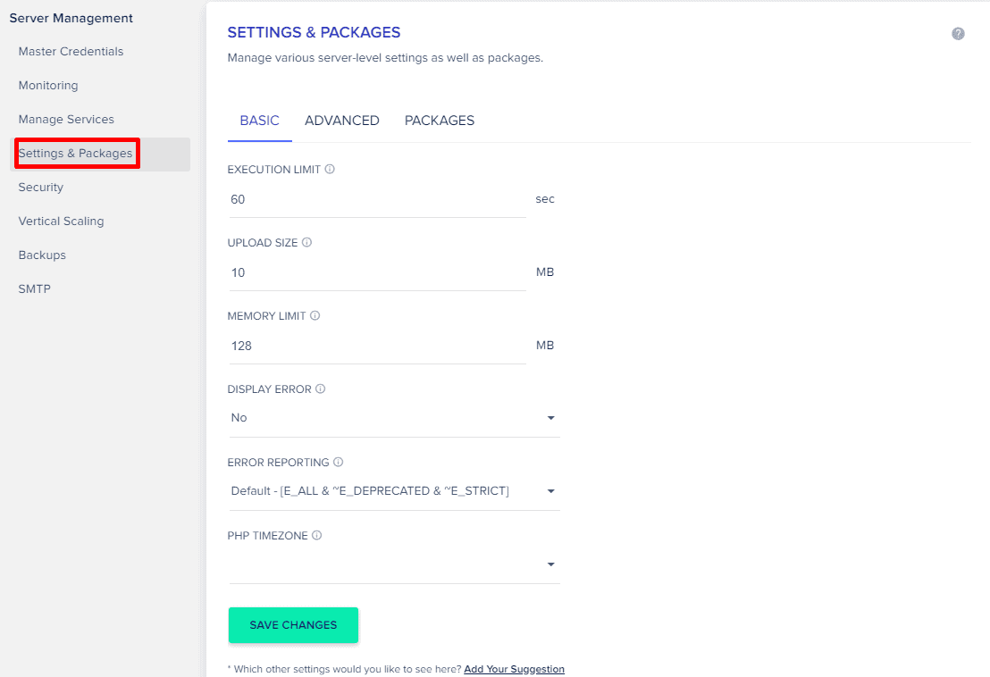 Cloudways settings and packages - Reviews 2020